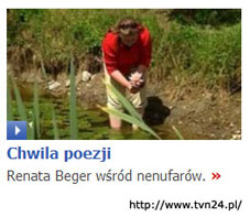 Renata Beger - chwila poezji wrd nenufarw, TVN24