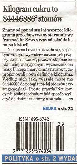 Kilogram cukru to 84446886 do potęgi 3 atomów