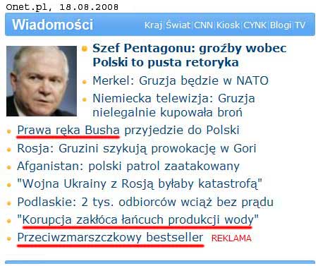 Prawa rka Busha przyjedzie do Polski