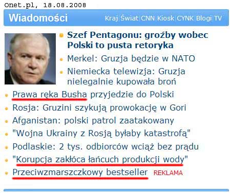 Prawa ręka Busha przyjedzie do Polski
