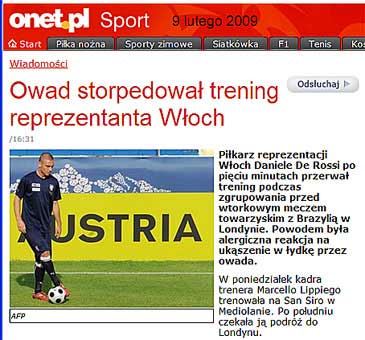 Owad storpedowa trening reprezentanta Woch w Onet.pl