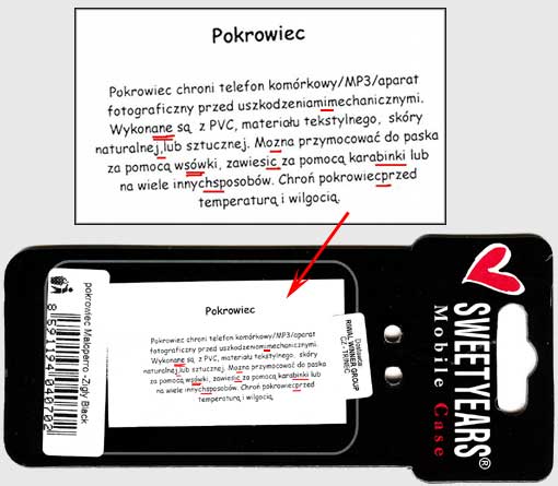 Pokrowiec na telefon komrkowy z karabink